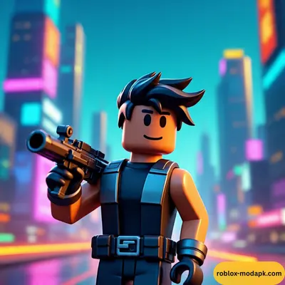 Roblox Mod APK for PC shooting game with action-packed combat scene