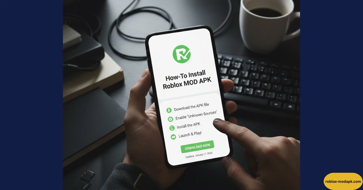 Step-by-step guide showing how to install Roblox MOD APK on Android devices
